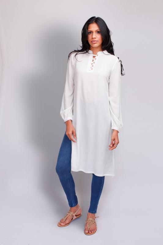 Long sleeve kurtha style blouse